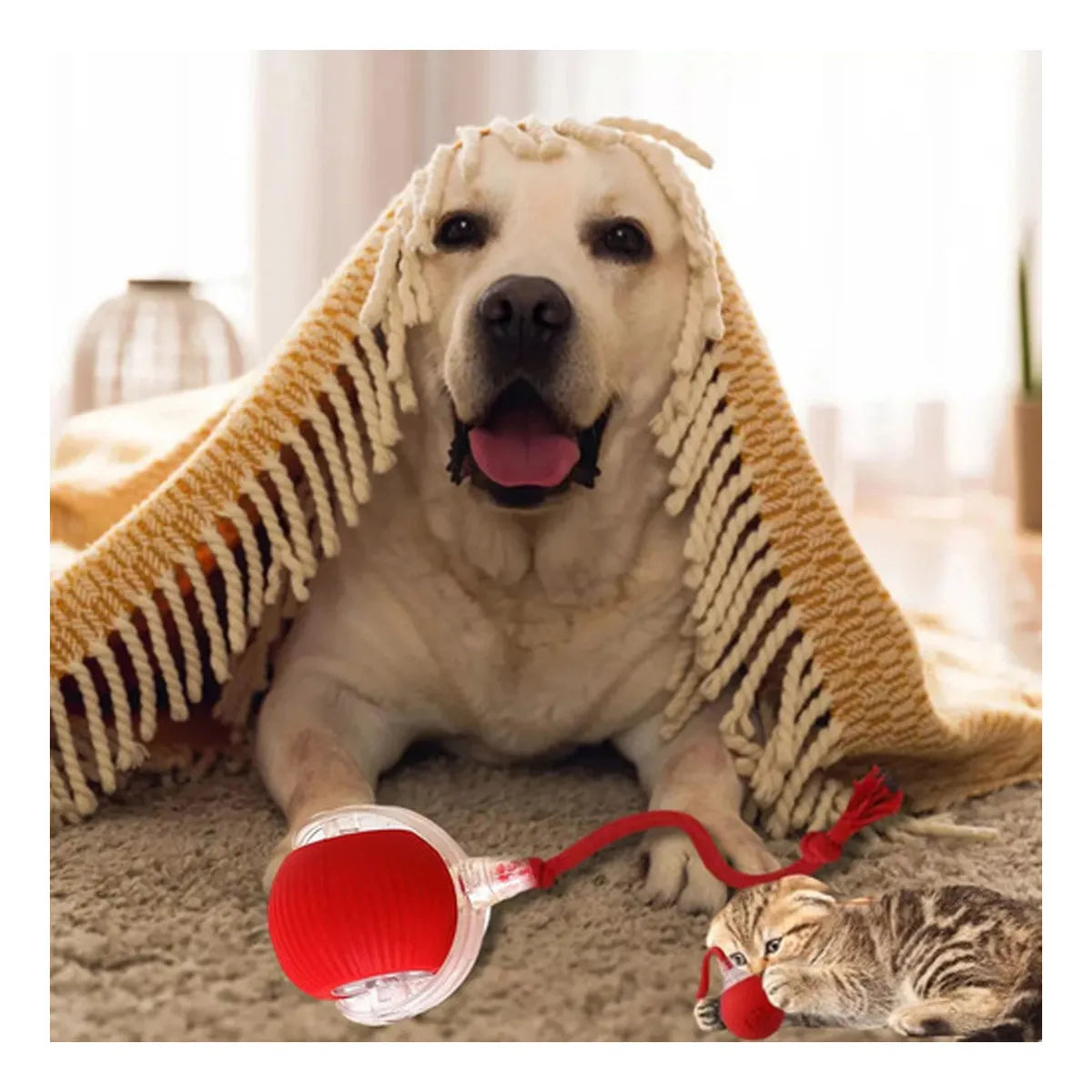 MastigPet - Brinquedo Bola Giratória Inteligente com Corda para Pet
