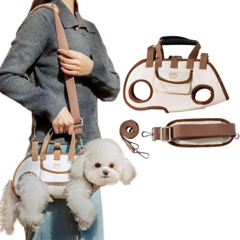PetSling Comfort – Mochila Transversal de Transporte com Coleira Integrada