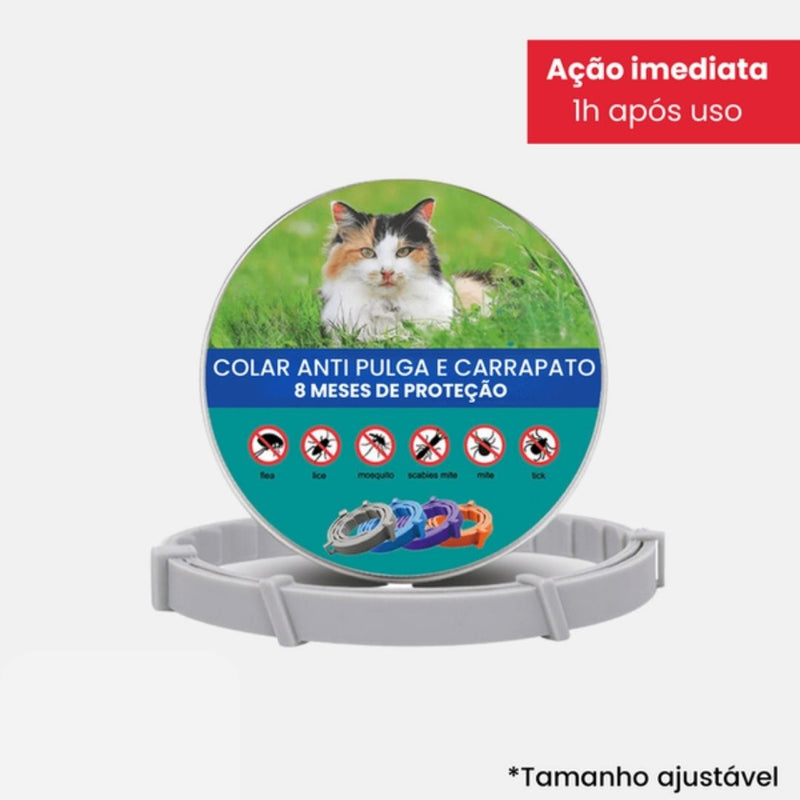 SafePet - Colar Anti Parasitas Premium   [8 meses de proteção]