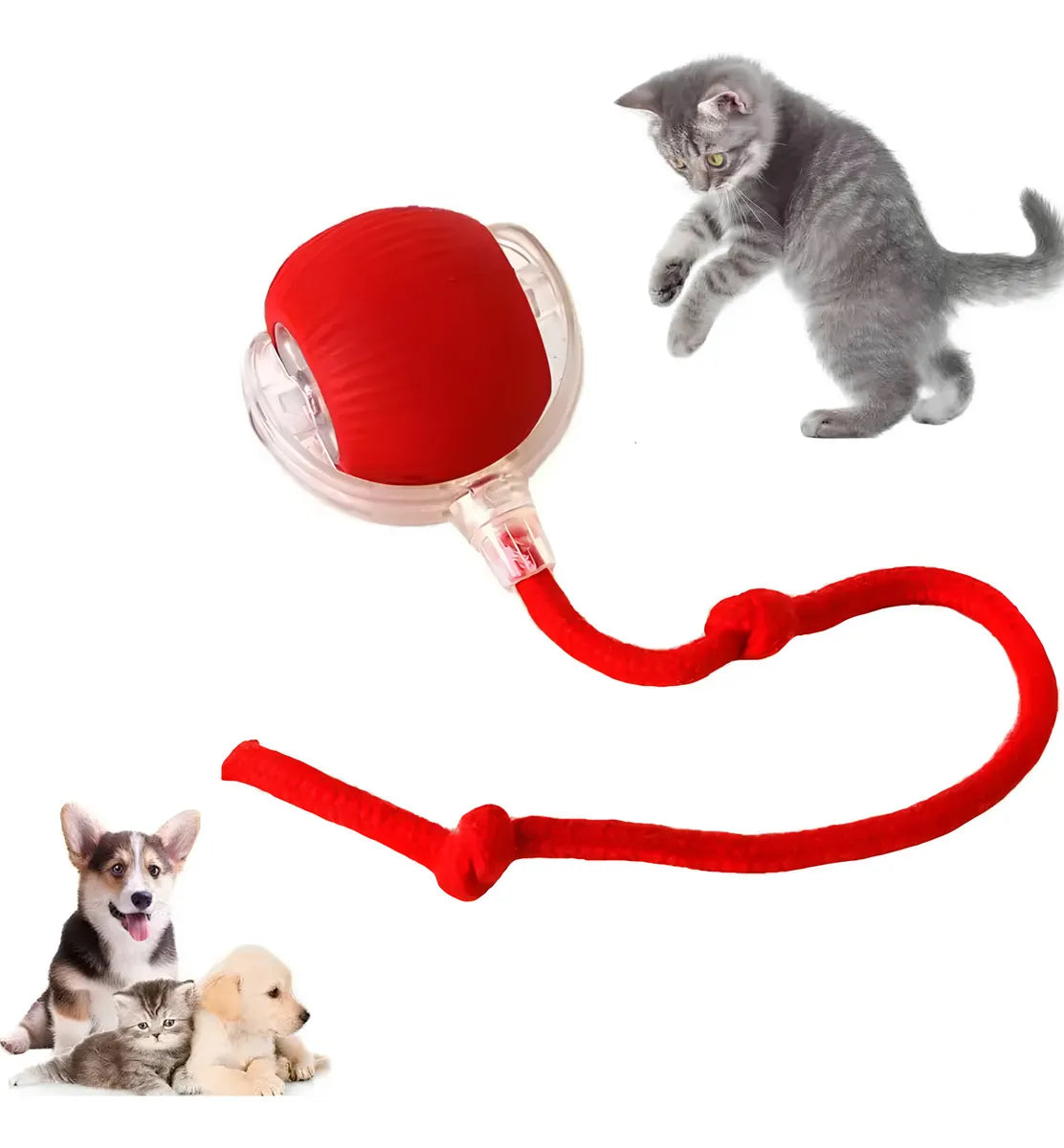 MastigPet - Brinquedo Bola Giratória Inteligente com Corda para Pet