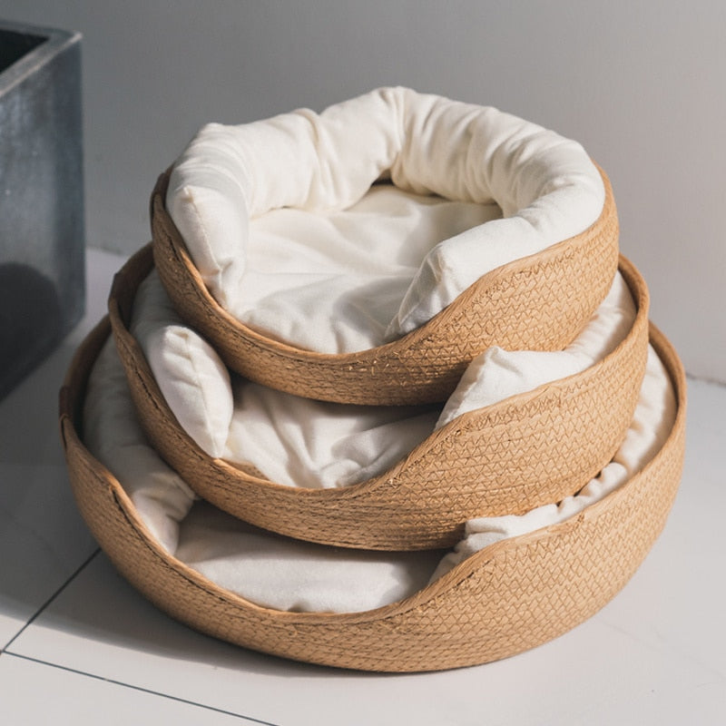 Cama de Bambu para Gatos e Cachorros - Pet Confort