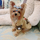 Blusa de Lã Teddy Bear tricotada à mão