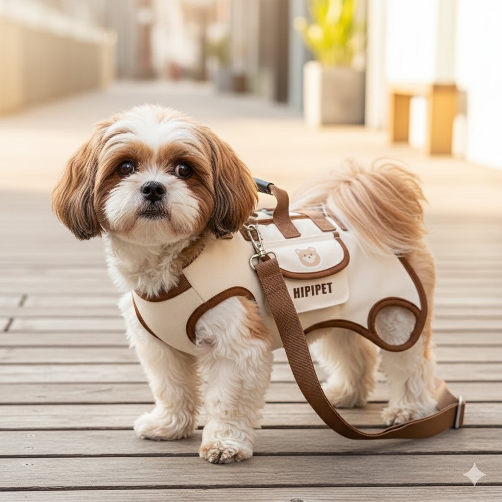 PetSling Comfort – Mochila Transversal de Transporte com Coleira Integrada